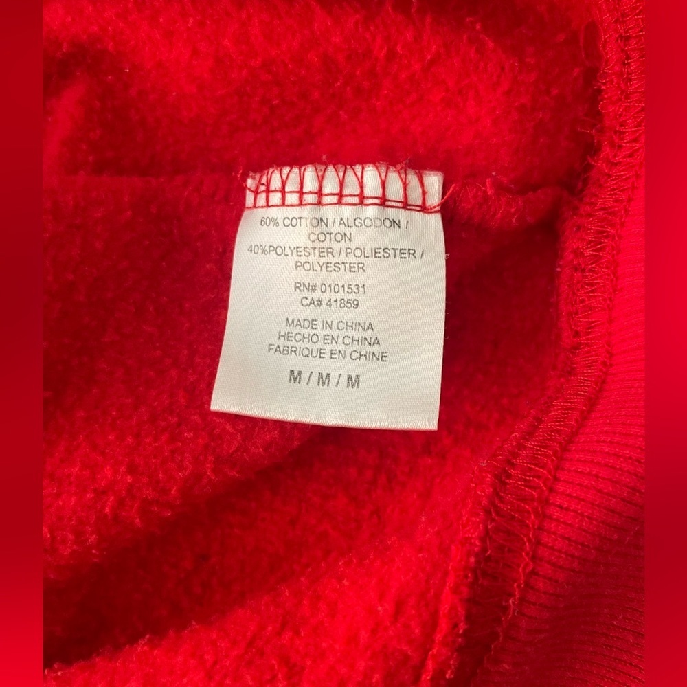 Rare Marvel Red Logo Crewneck Sweatshirt Unisex Size Medium - Picture 8 of 8